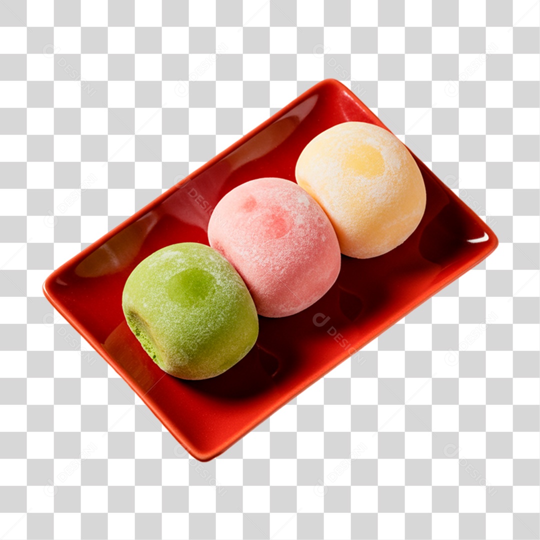 Prato de Mochis Recheados PNG Transparente