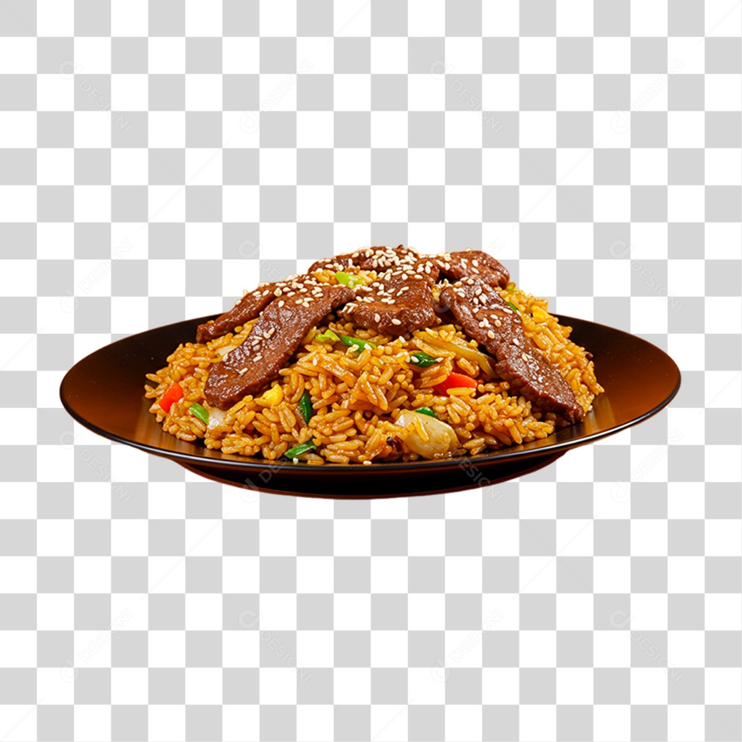 Prato de Arroz Carreteiro PNG Transparente