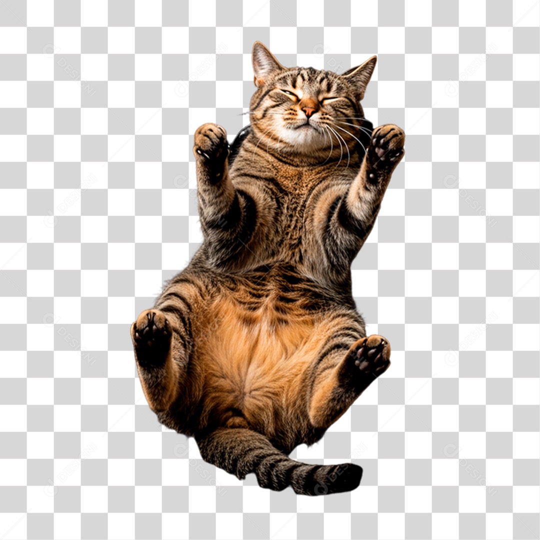 Gato Brincando PNG Transparente