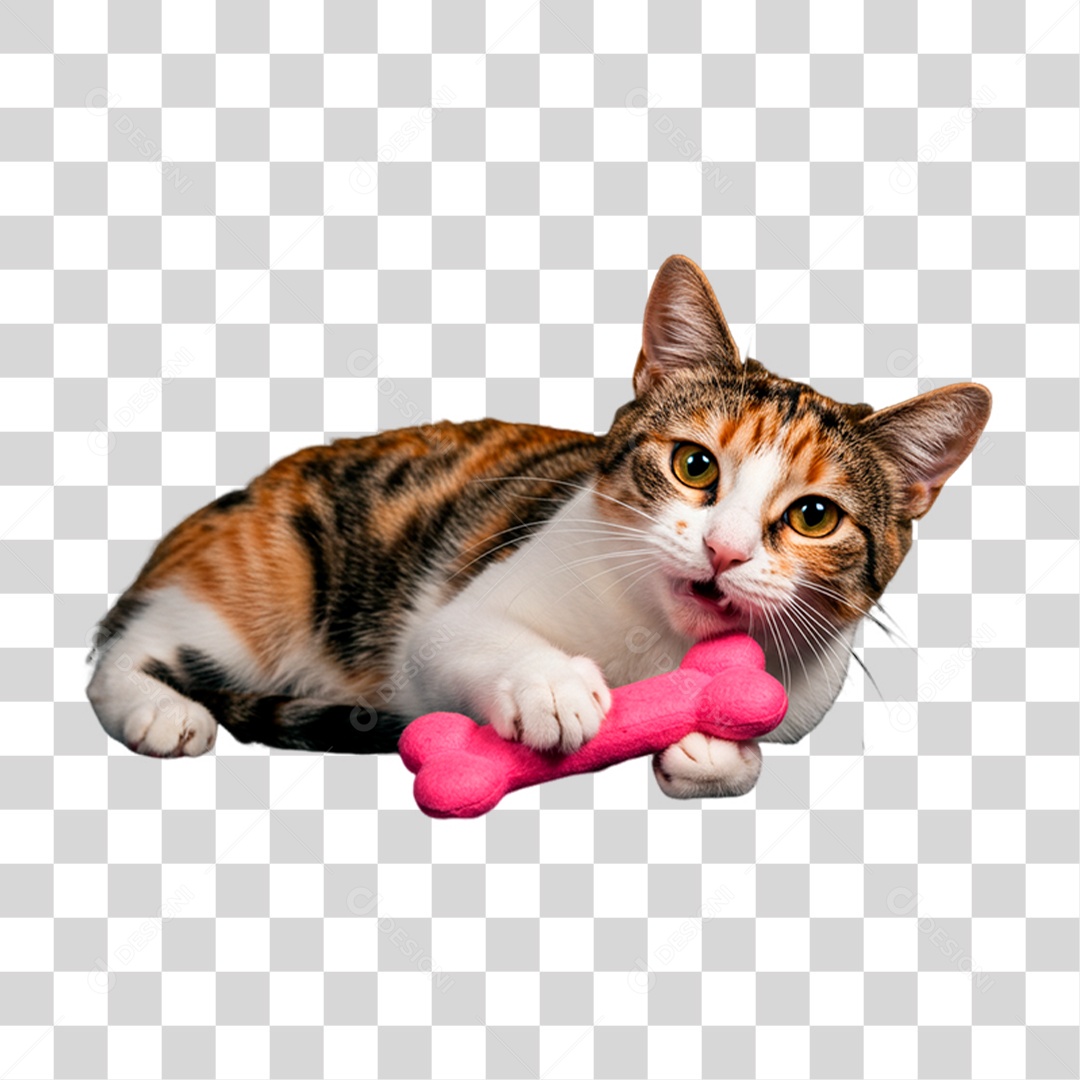 Gato Brincando PNG Transparente