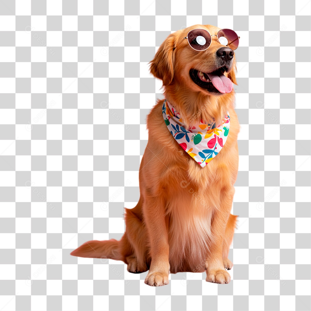 Cachorro com Óculos PNG Transparente