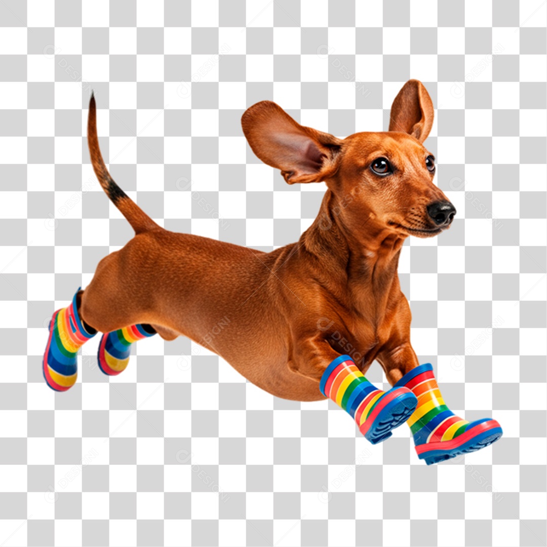 Cachorro com Bota PNG Transparente