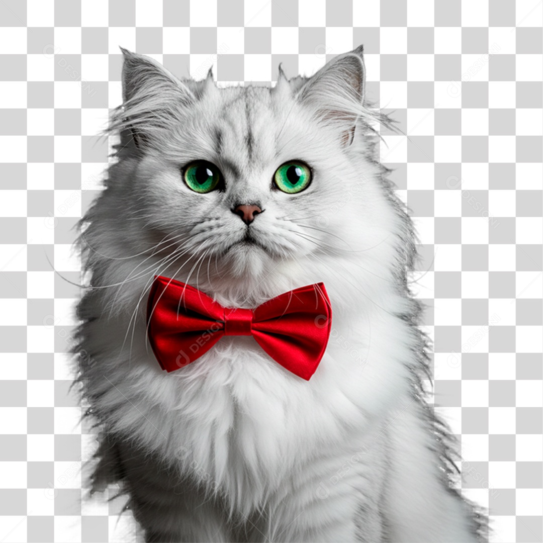 Gato com Gravata PNG Transparente