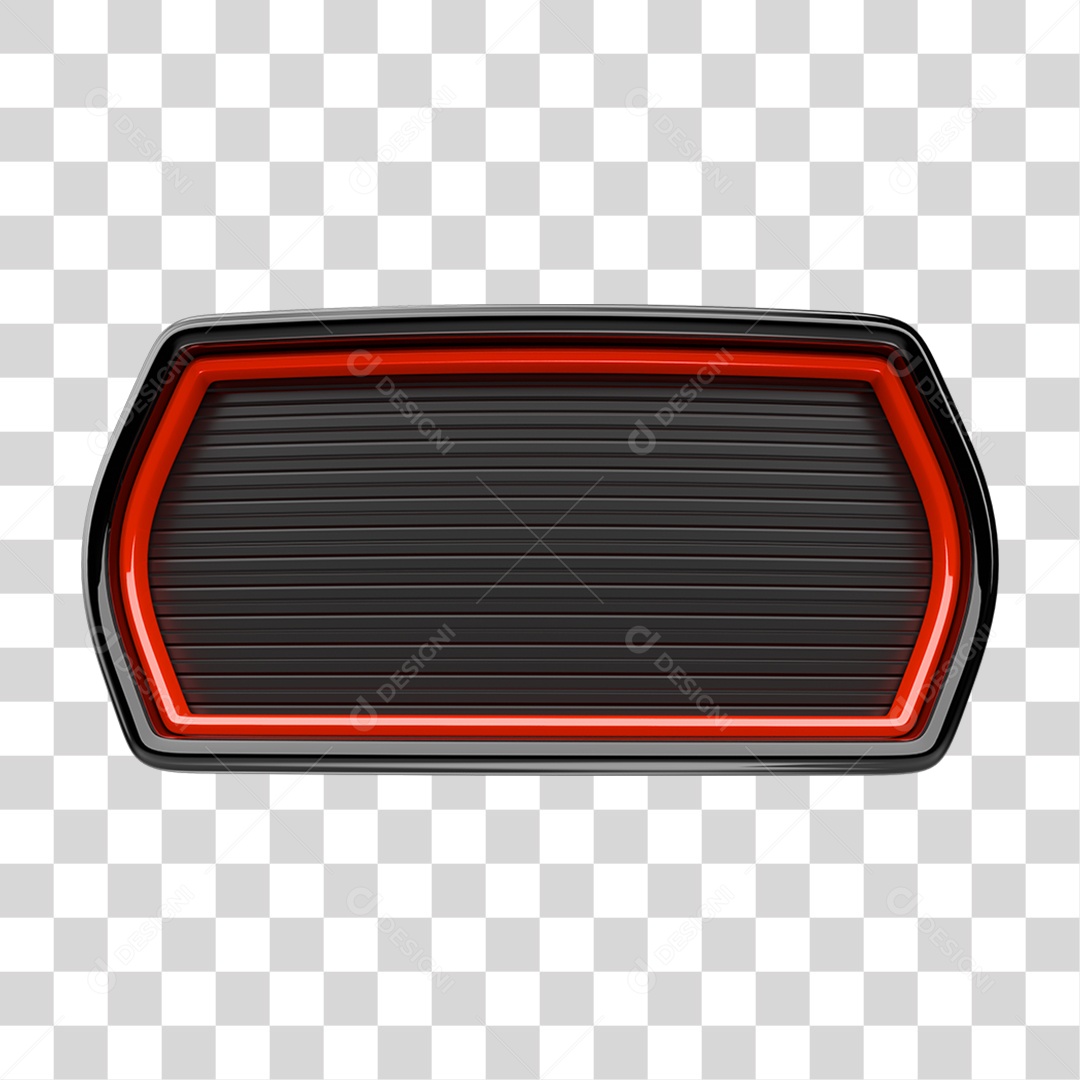 Placa de Metal com Led Vermelho PNG Transparente