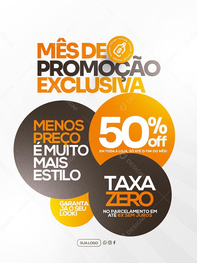 Mês de Promoção Exclusiva Social Media PSD Editável