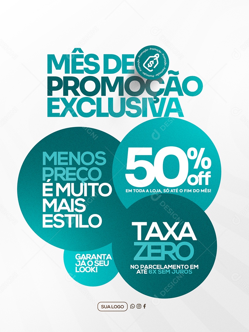 Mês de Promoção Exclusiva Social Media PSD Editável