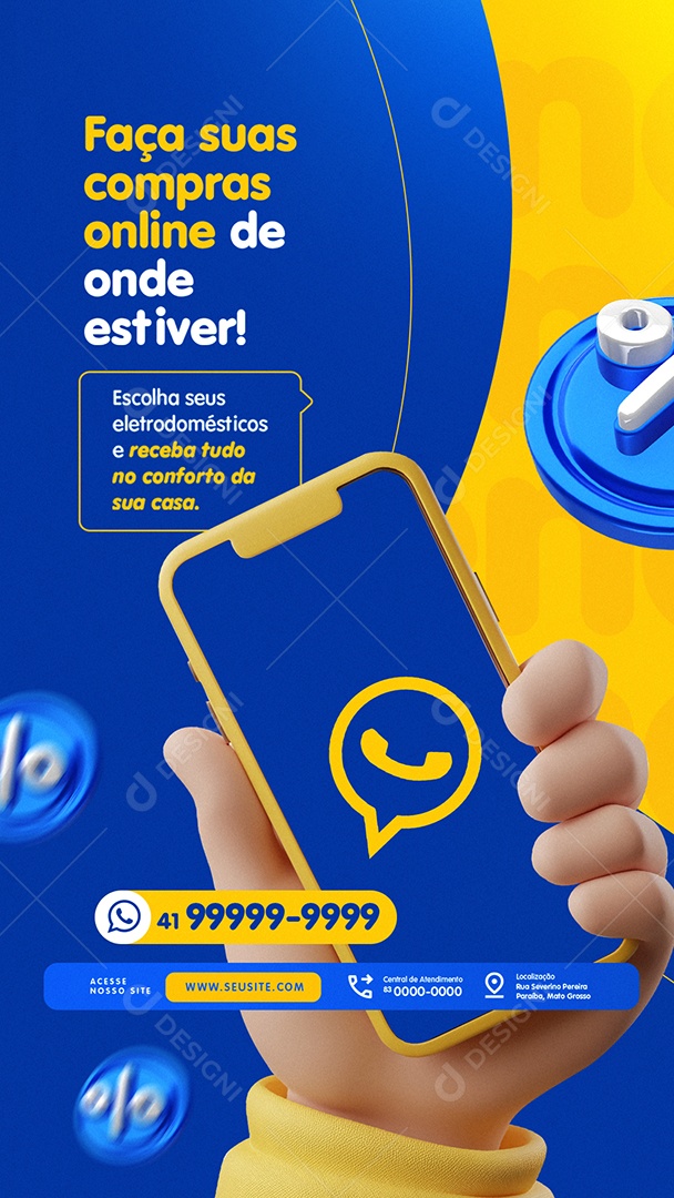 Story Saldão da Independência Loja Eletrodomésticos Faça suas Compras Social Media PSD Editável