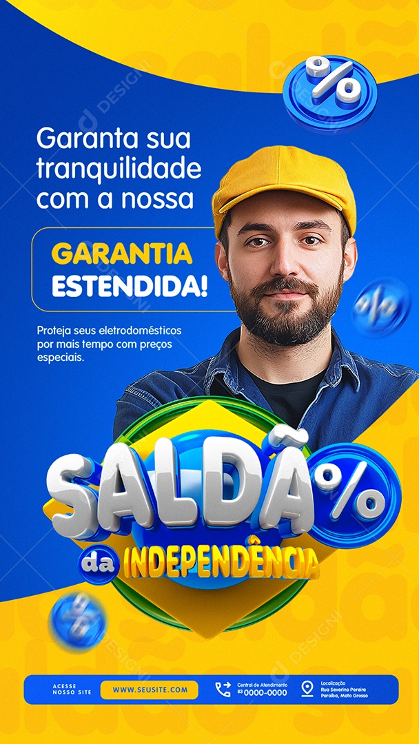 Story Saldão da Independência Loja Eletrodomésticos Social Media PSD Editável