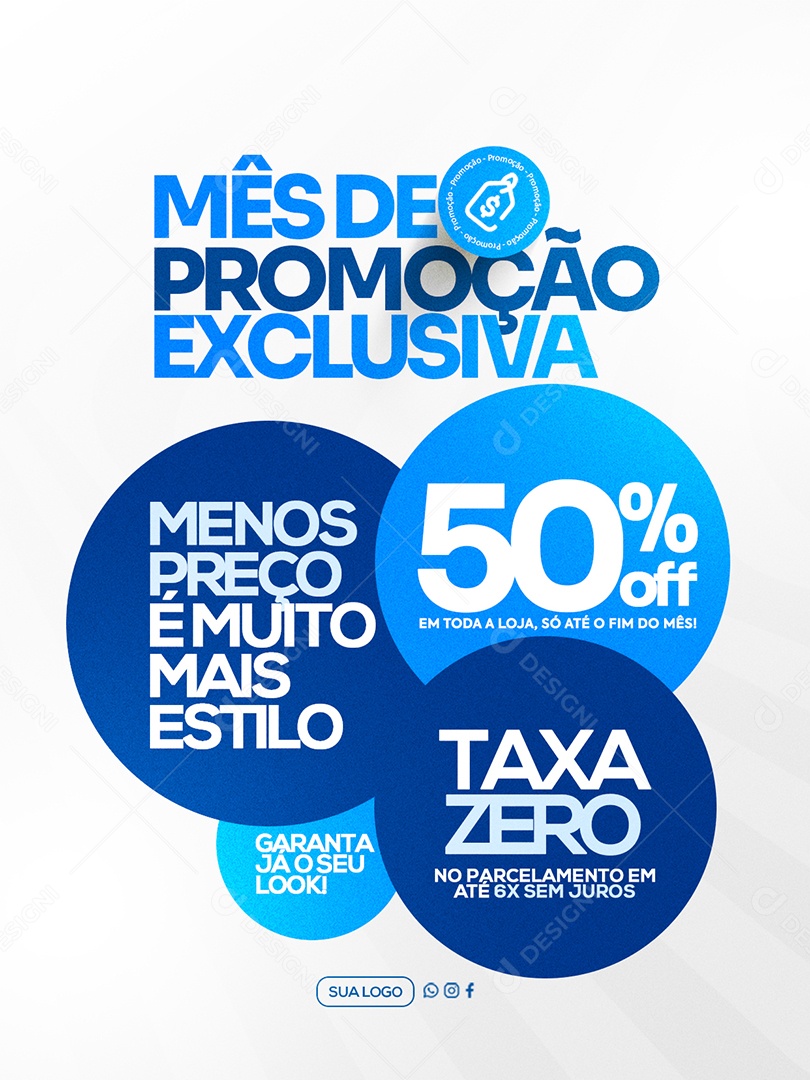 Mês de Promoção Exclusiva Social Media PSD Editável