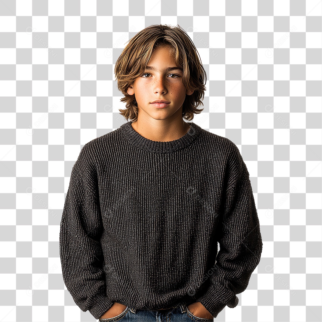 Personagem Jovem Rapaz PNG Transparente