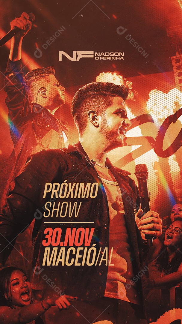 Story Flyer Nadson o Ferinha Próximo Show Social Media PSD Editável