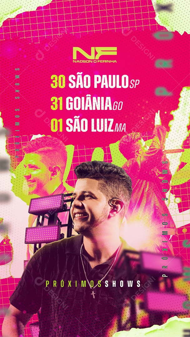 Story Flyer Próximos Shows Nadson o Ferinha Social Media PSD Editável