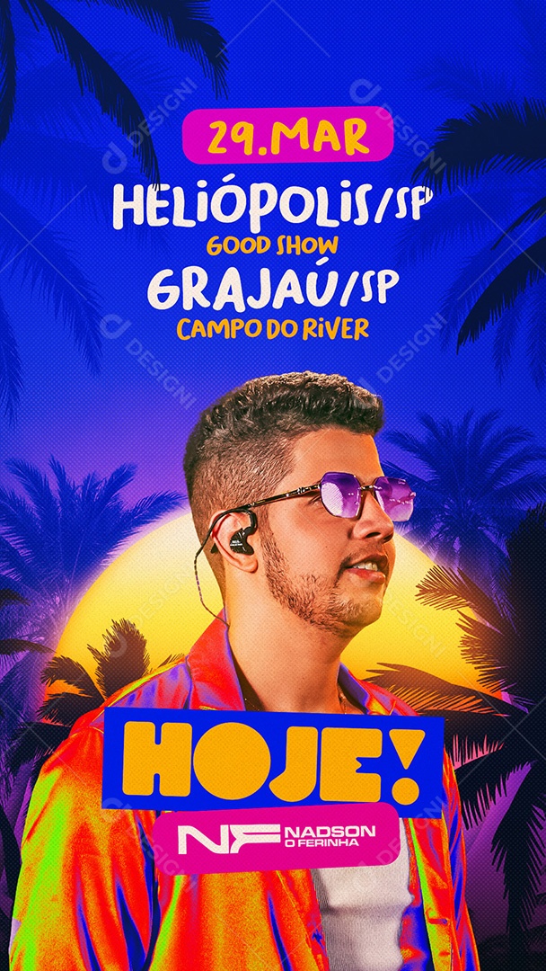 Story Flyer Show Hoje Nadson o Ferinha Social Media PSD Editável