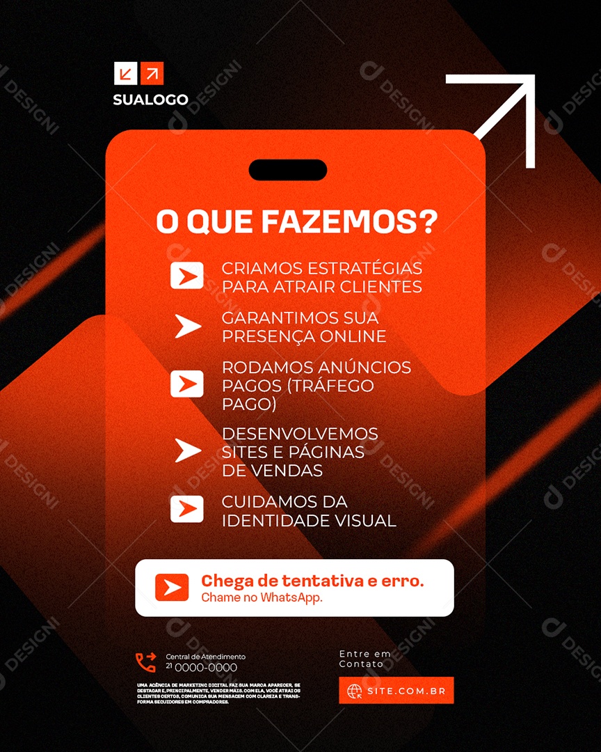 Marketing Digital O Que Fazemos Social Media PSD Editável