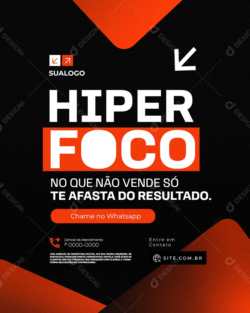 Marketing Digital Hiper Foco Social Media PSD Editável