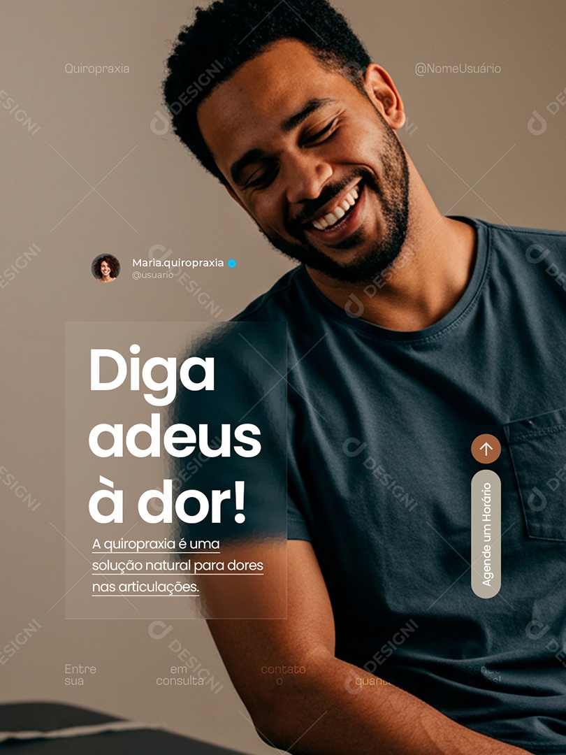 Quiropraxia Diga Adeus à Dor Social Media PSD Editável