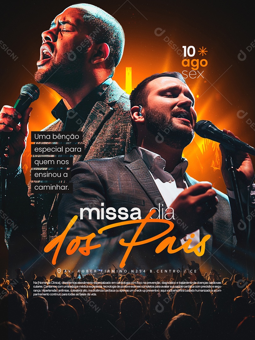Missa Dia dos Pais Uma Benção Especial Social Media PSD Editável