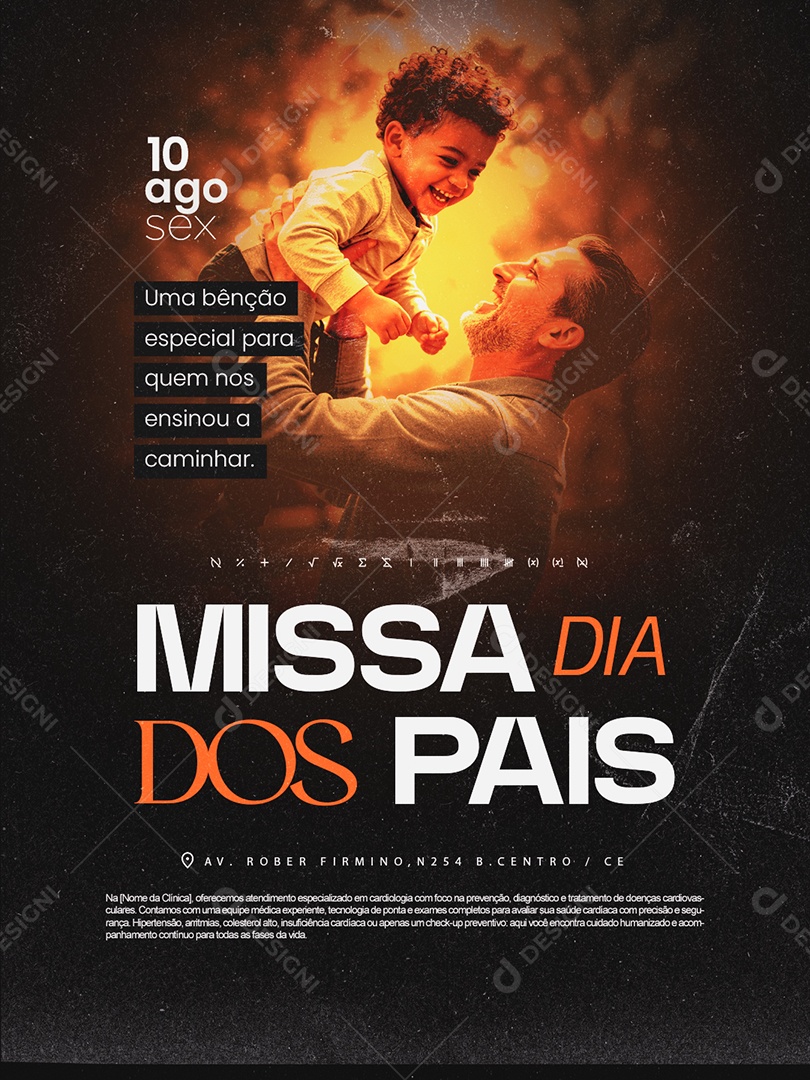 Missa Dia dos Pais Uma Benção Especial Social Media PSD Editável