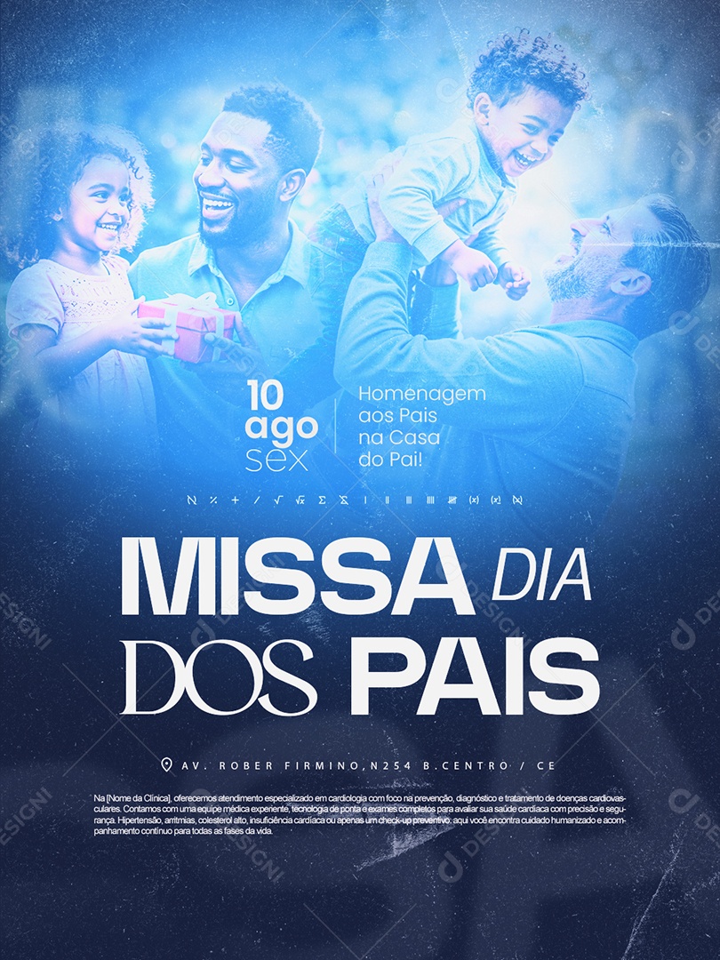 Missa Dia dos Pais Homenagem aos Pais na Casa do Pai Social Media PSD Editável
