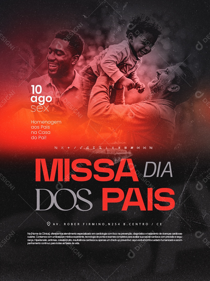 Missa Dia dos Pais Homenagem aos Pais na Casa do Pai Social Media PSD Editável