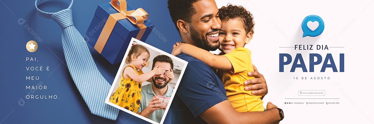 Carrossel Feliz Dia dos Pais 10 de Agosto Pai Você é Meu Maior Orgulho Social Media PSD Editável