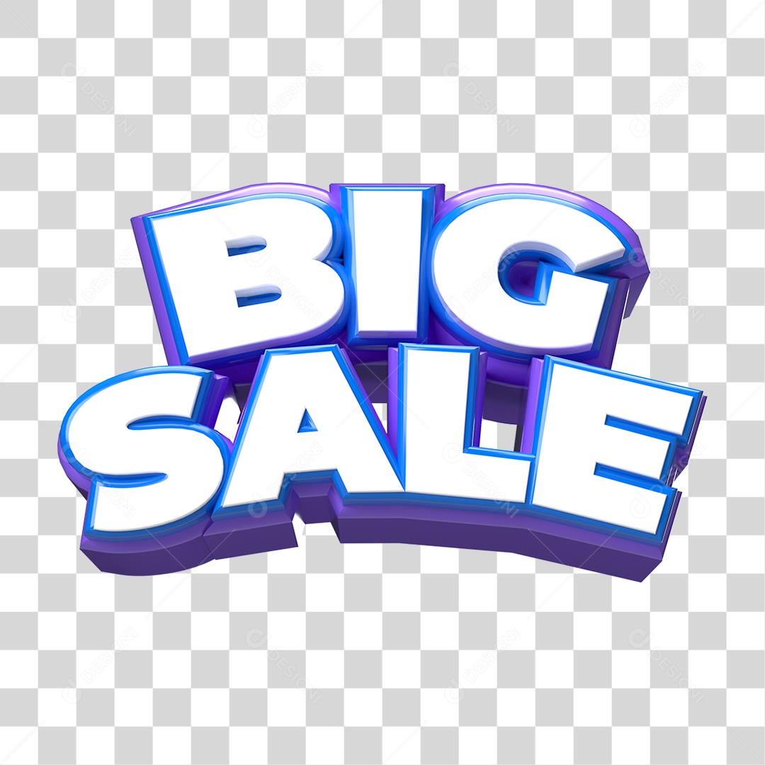 Texto 3D Big Sale PNG Transparente