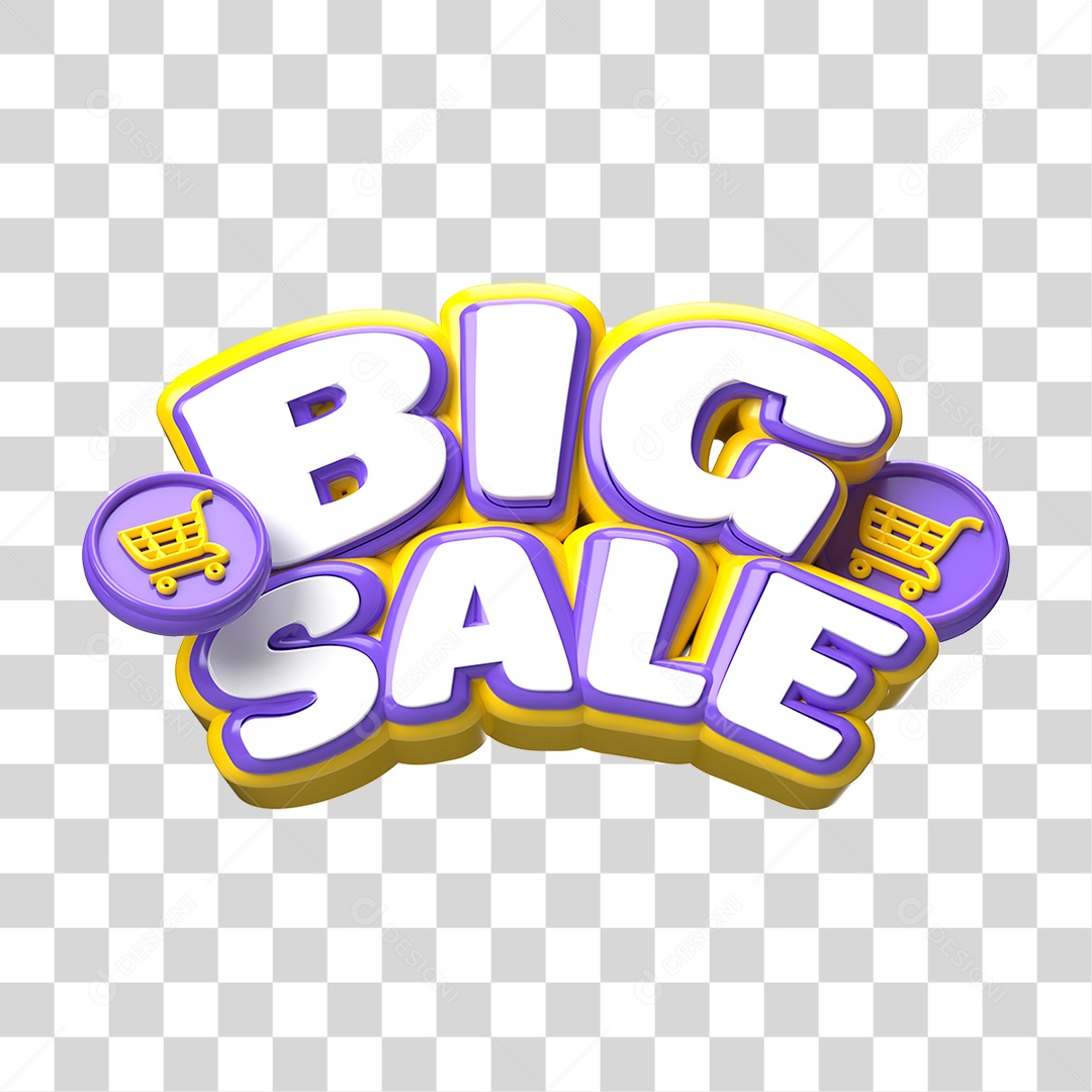 Texto 3D Big Sale PNG Transparente