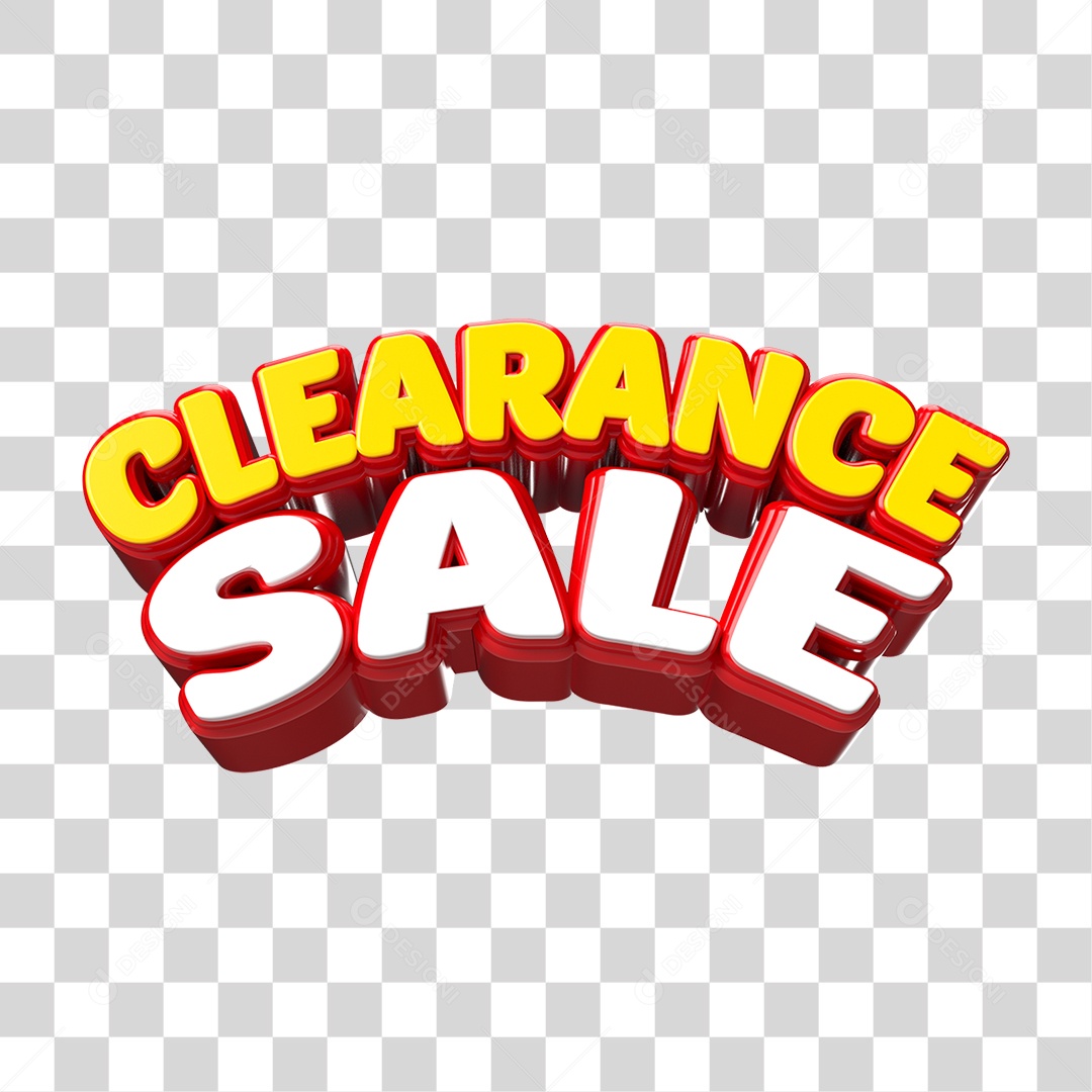 Texto 3D Clearance Sale PNG Transparente
