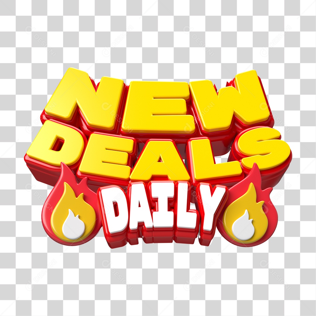 Selo 3D New Deals Daily PNG Transparente