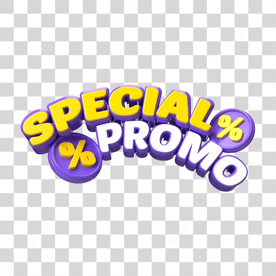 Texto 3D Special Promo PNG Transparente