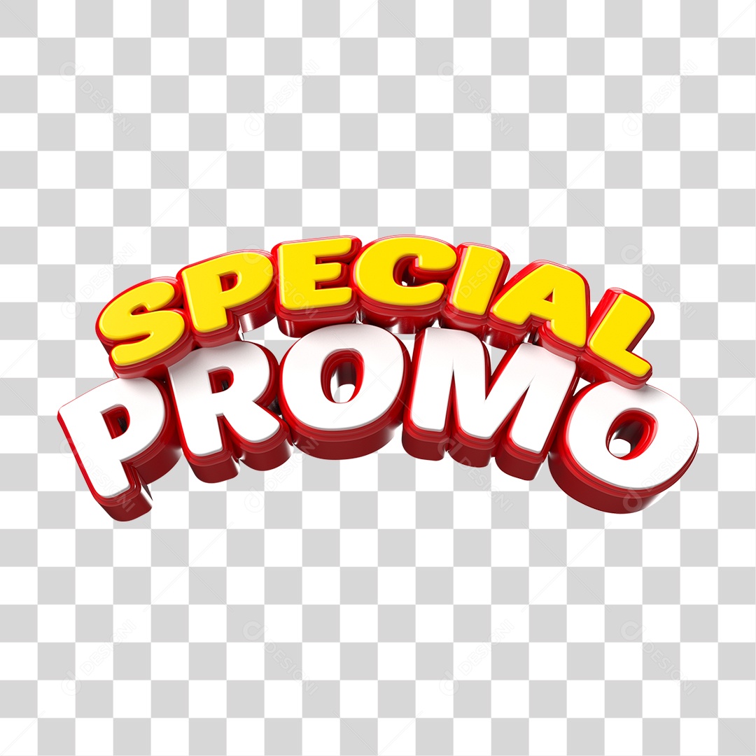 Texto 3D Special Promo PNG Transparente