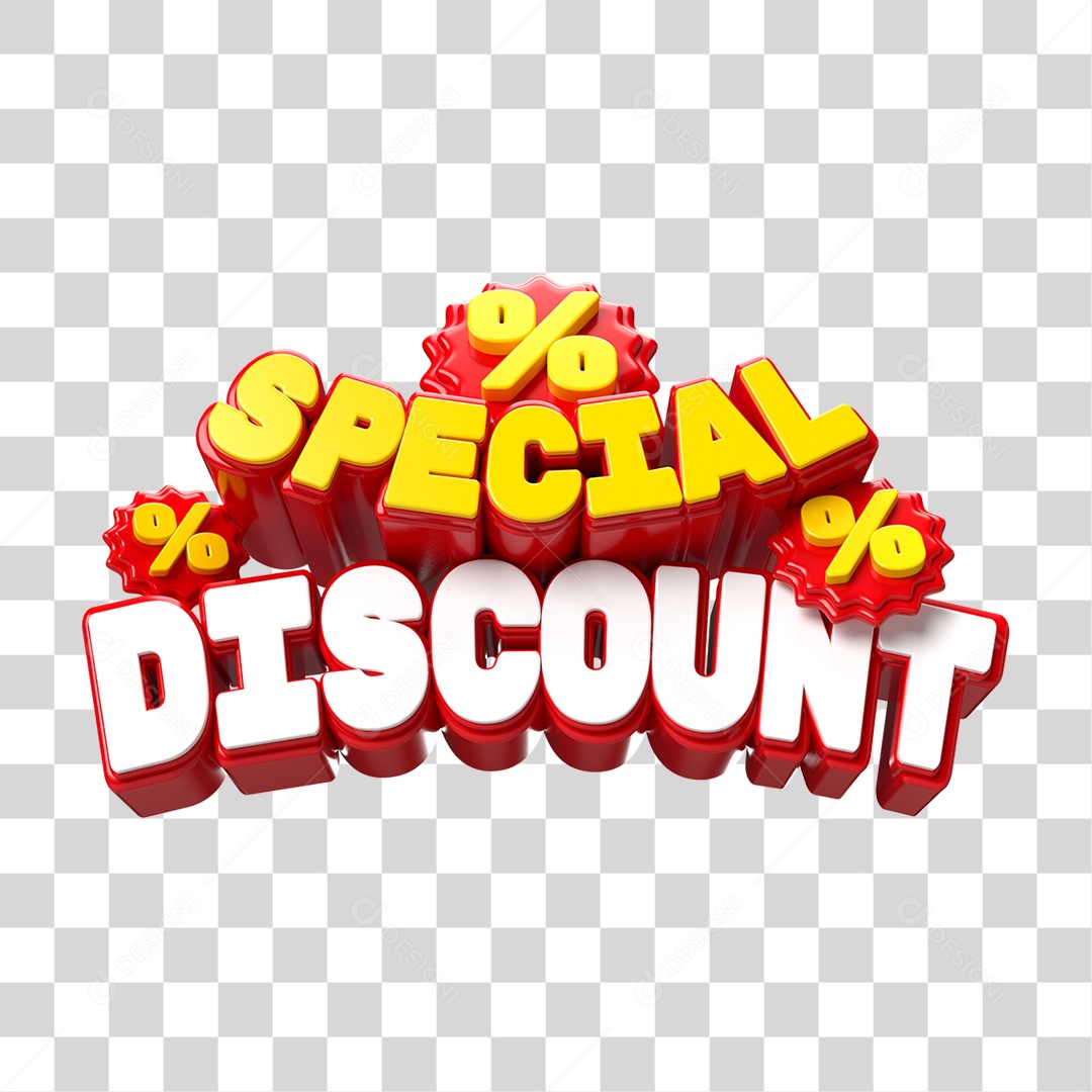 Selo 3D Special Discount PNG Transparente