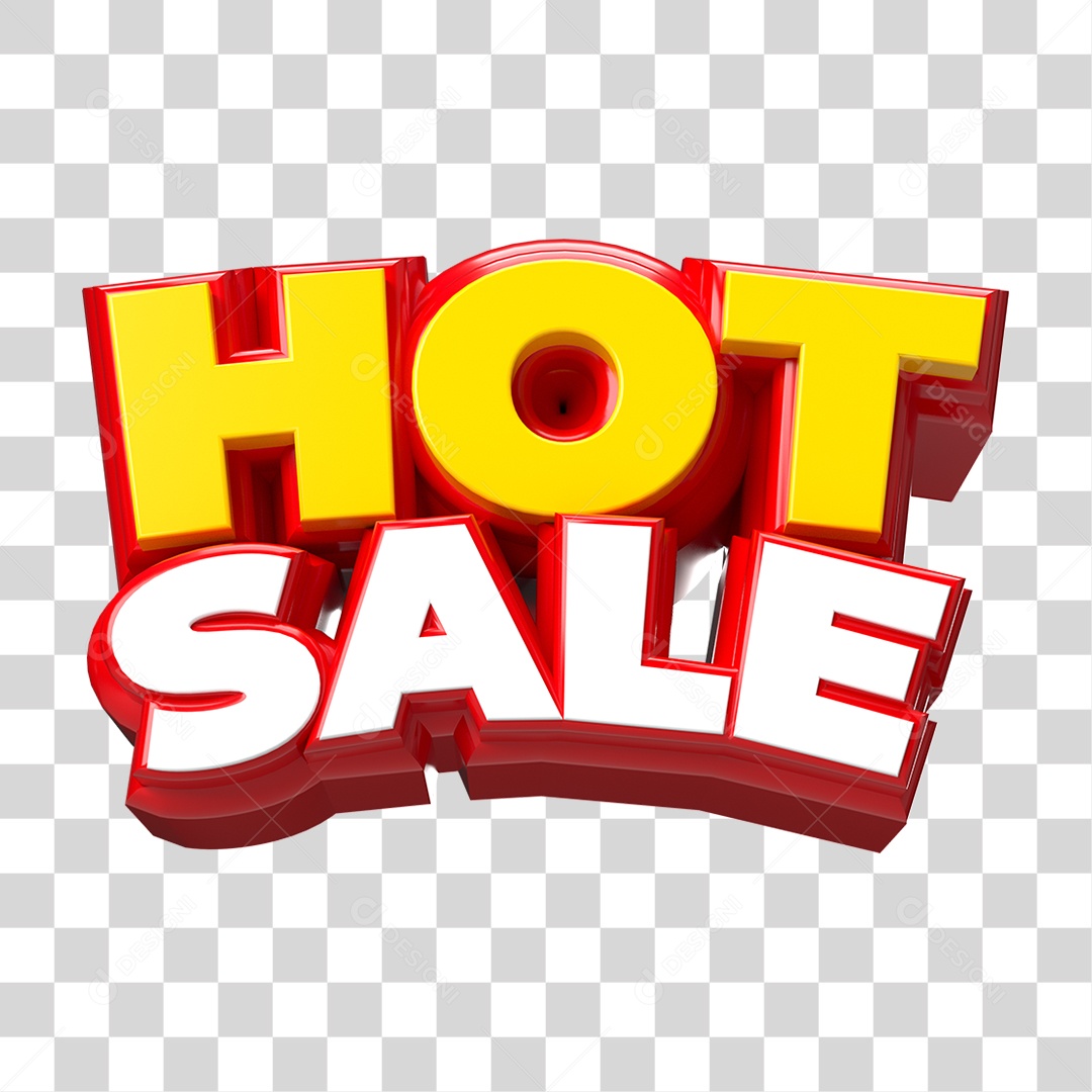Texto 3D Hot Sale PNG Transparente