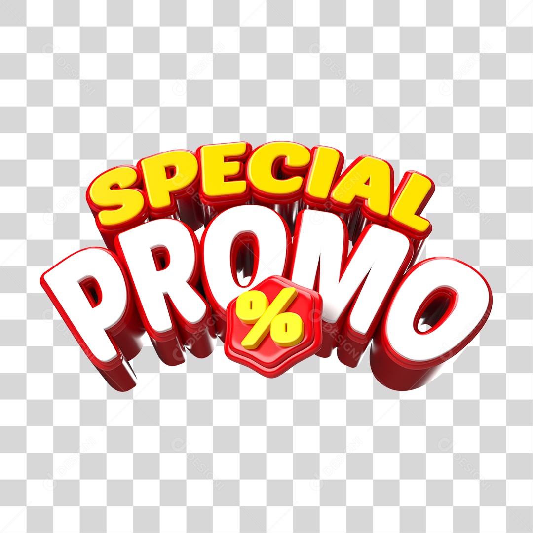 Texto 3D Special Promo PNG Transparente