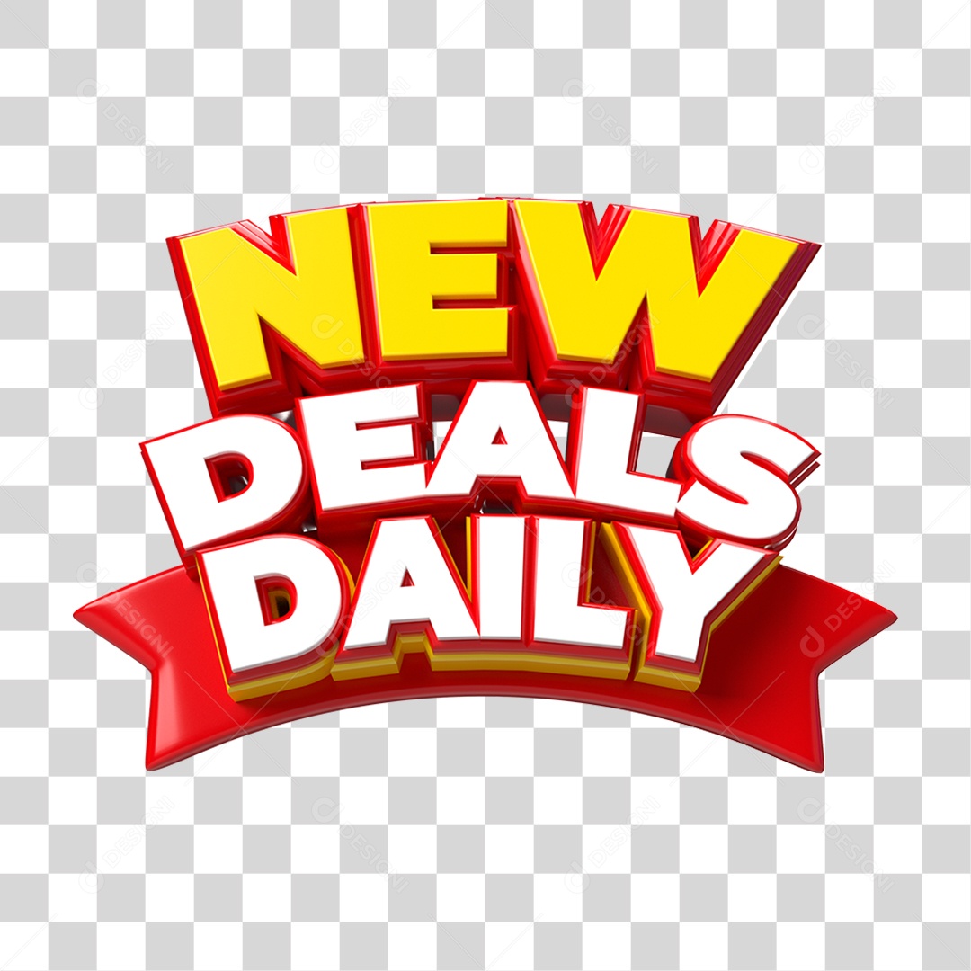 Selo 3D New Deals Daily PNG Transparente