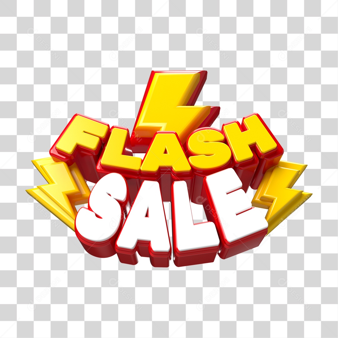 Selo 3D Flash Sale PNG Transparente