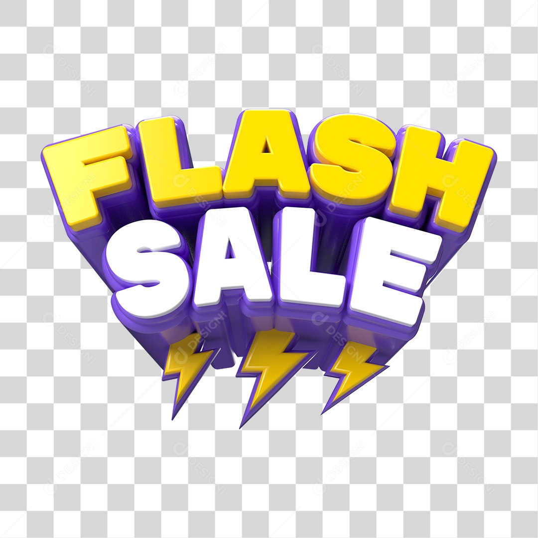 Selo 3D Flash Sale PNG Transparente