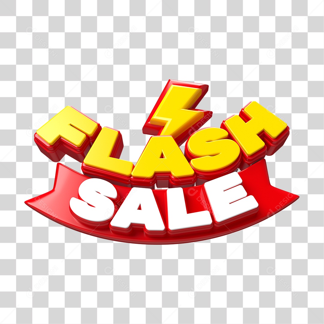 Selo 3D Flash Sale PNG Transparente
