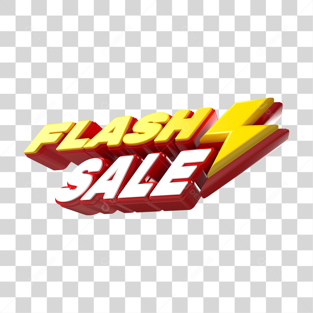 Selo 3D Flash Sale PNG Transparente