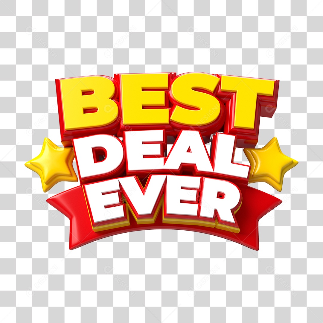 Selo 3D Best Deal Ever PNG Transparente