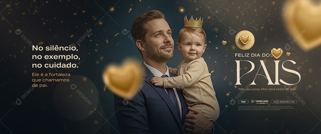 Carrossel Feliz Dia Dos Pais 11 de Agosto Social Media PSD Editável