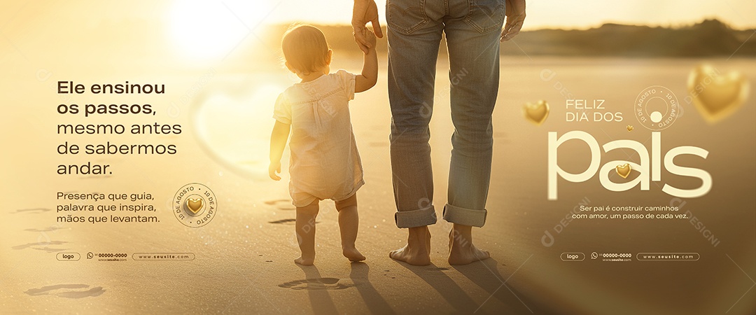 Carrossel Feliz Dia Dos Pais 11 de Agosto Social Media PSD Editável