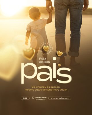 Feliz Dia Dos Pais 11 de Agosto Social Media PSD Editável
