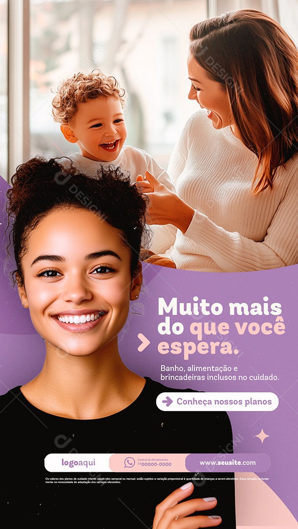 Story Babá Muito Mias do Que Você Espera Social Media PSD Editável