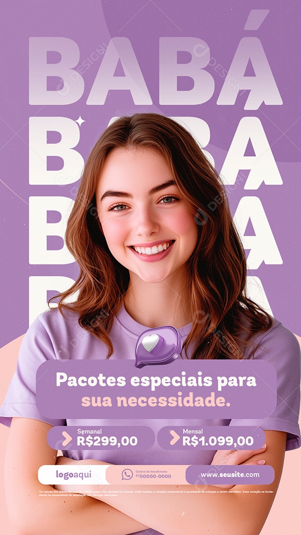 Story Babá Pacotes Especiais para Sua Necessidade Social Media PSD Editável