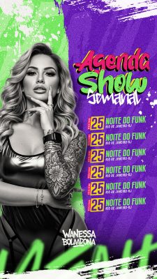 Flyer Agenda Semanal Social Media Story PSD Editável
