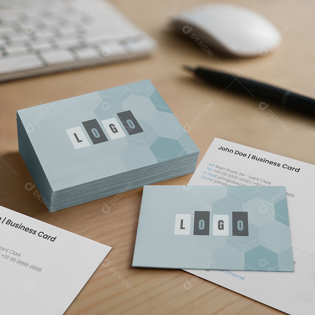 Mockup Cartão de Visita PSD Editável