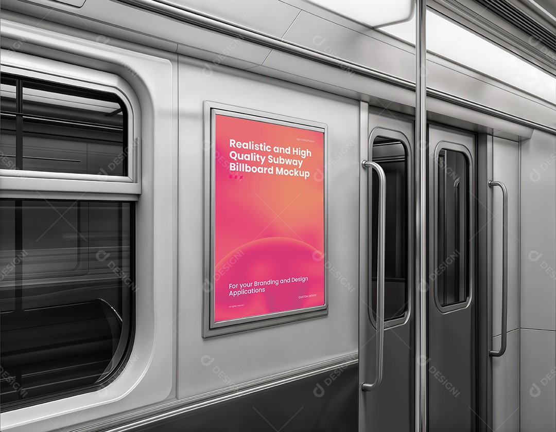 Mockup Poster Publicitário PSD Editável