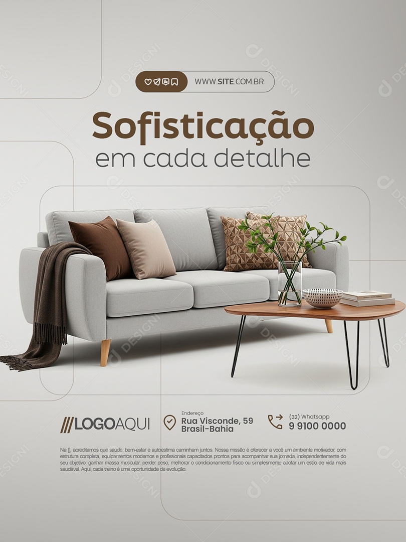 Móveis Planejados Sofisticação em Cada Detalhe Social Media PSD Editável