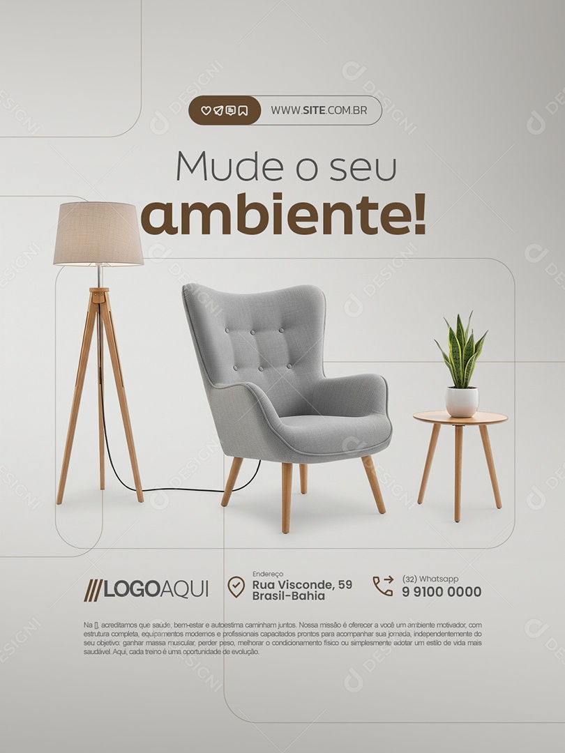 Móveis Planejados Mude o Seu Ambiente Social Media PSD Editável